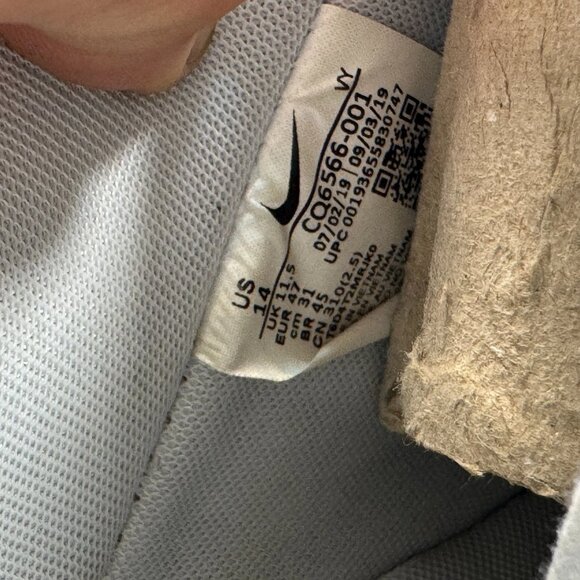 Size 14 Nike Air Force 1 SP Chrome Metallic Silver Womens Sneaker CQ6566-001 - Picture 10 of 11